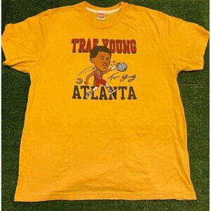 Atlanta Hawks shirt mens XXL Trae Young yellow red caricature Homage adult X